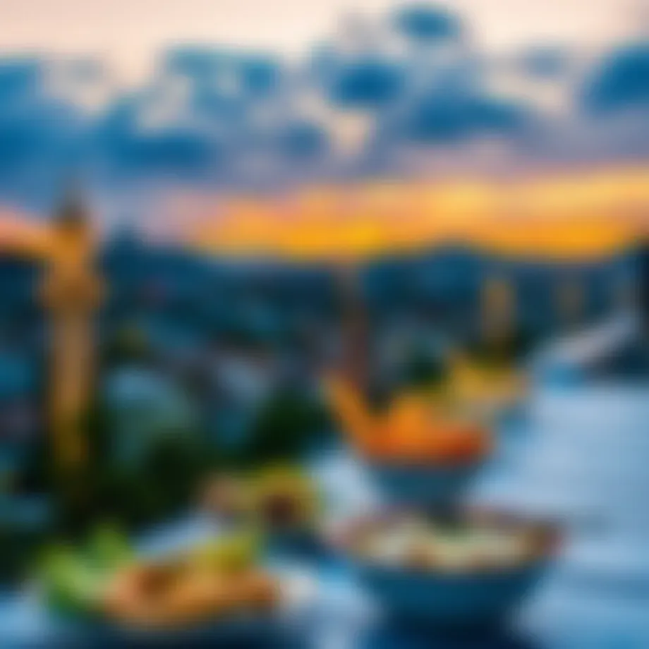 A serene view of Ankara's skyline during sunset, symbolizing the time for iftar.