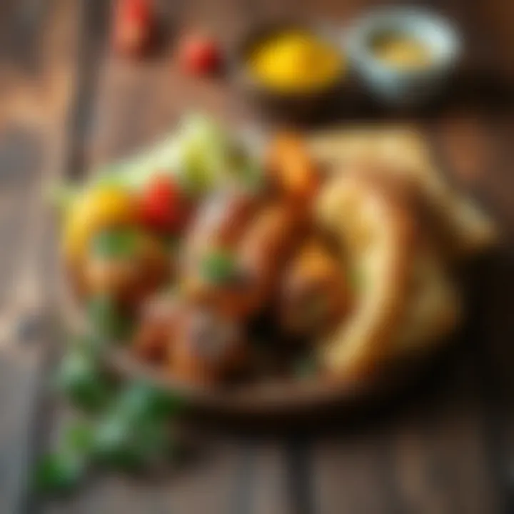 Delicious Ramadan Recipes A collection of popular Ramadan recipes displayed on a rustic wooden surface.