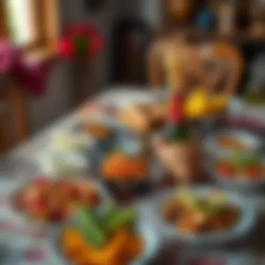 Traditional Sahur Table A beautifully arranged table set for sahur, showcasing traditional dishes.