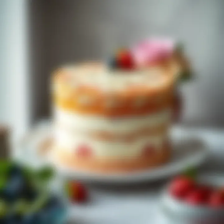 Timeless Layered Elegance Classic layered cake with intricate patterns