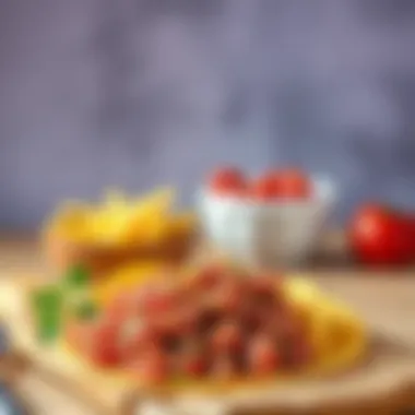 Diverse types of minced meat