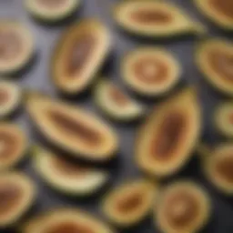 Freshly sliced eggplant ready for air frying