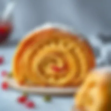 Intricate Flakiness of Ankara Burması A close-up of the flaky layers of Ankara burması showcasing its intricate texture.