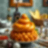 Golden-brown Ankara burması elegantly displayed on a traditional table setting.