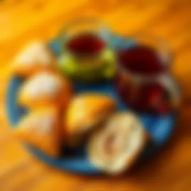 Ankara Burması and Turkish Tea Pairing An array of Ankara burması served with a side of traditional Turkish tea.