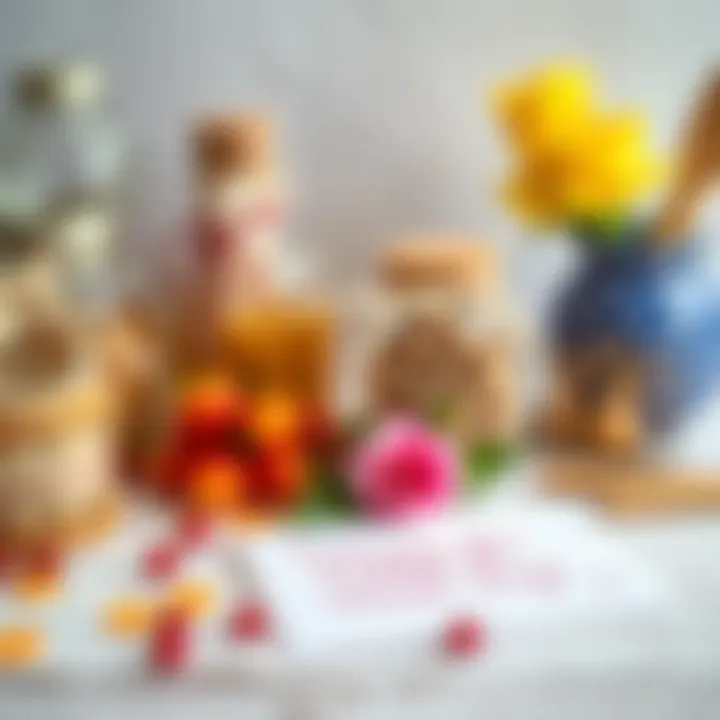 Crafting Personalized Gifts for Mother's Day Creative DIY gift materials laid out for crafting