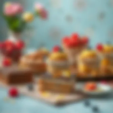 Traditional Desserts A dessert spread featuring traditional sweets
