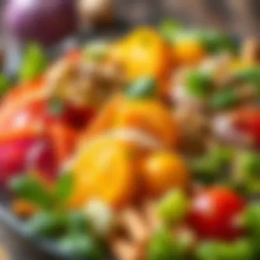 Nutritious Salads Colorful and nutritious salads on a serving platter