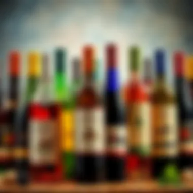 Assortment of Wines from Various Regions An assortment of wine bottles showcasing different regions.