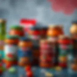 An assortment of Barilla pasta sauces showcasing rich colors and textures.