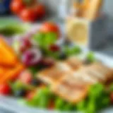 Healthy Diet Choices A colorful plate of fresh vegetables and lean protein, representing a healthy diet.