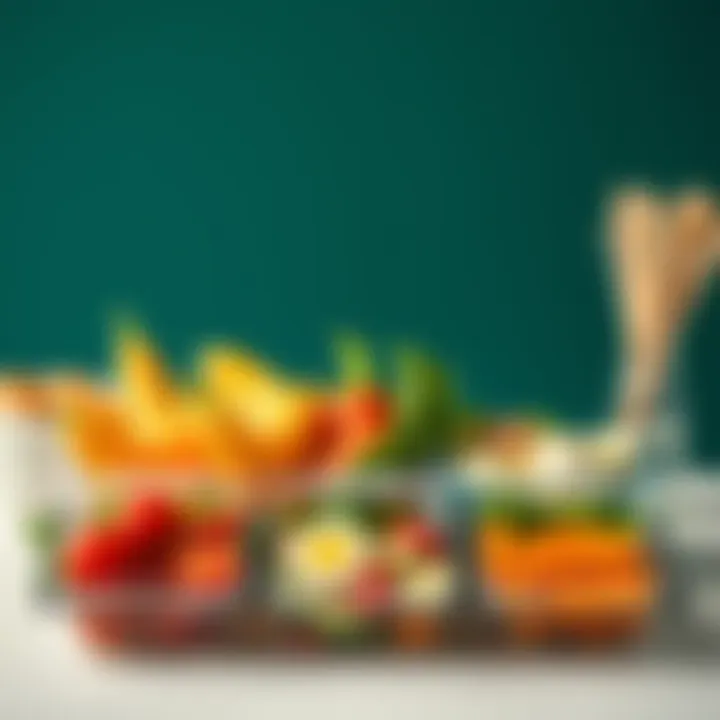 Meal Prep for Dieting A beautifully arranged meal prep container filled with healthy foods, perfect for diet plans.