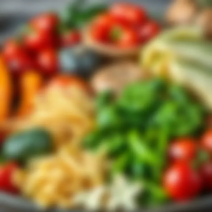 Nutritious Ingredients An array of nutritious ingredients for a balanced meal, showcasing options for weight loss.