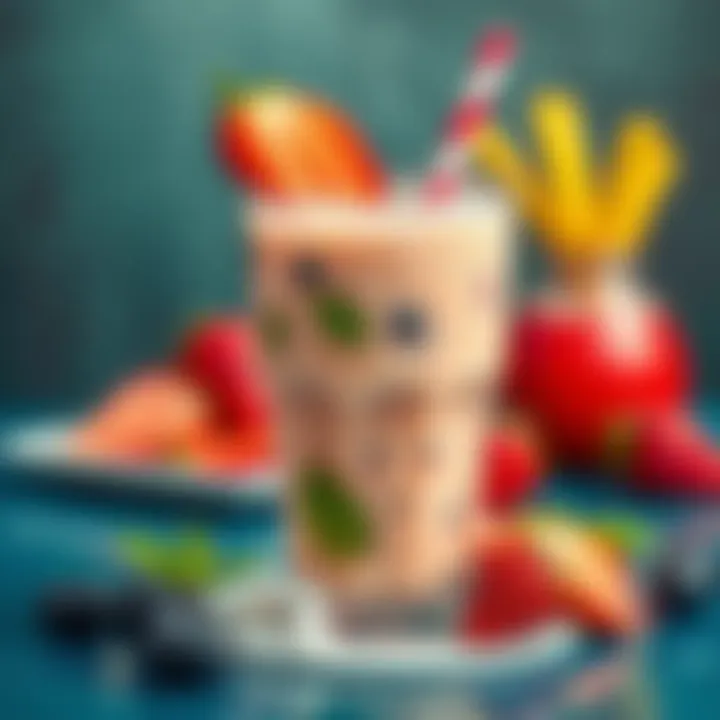 Refreshing Smoothie Recipe A refreshing smoothie made with fruits and greens, illustrating a tasty yet healthy option.