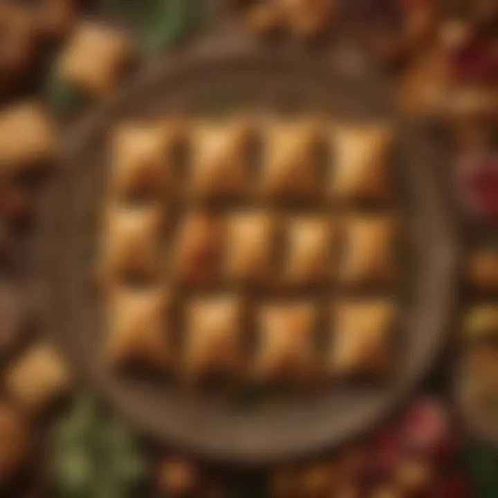 A historical representation of baklava in traditional Turkish culture
