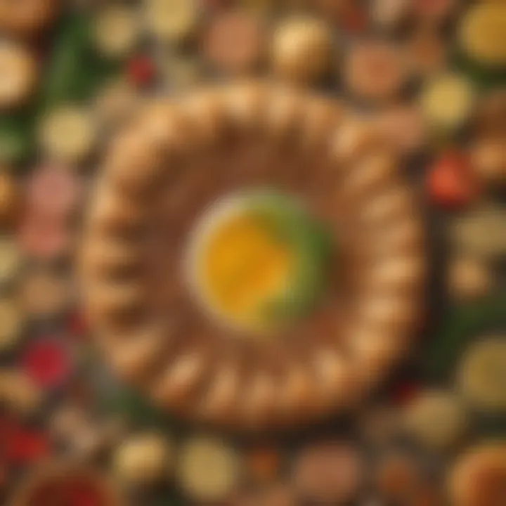 An assortment of ingredients used in making cold baklava