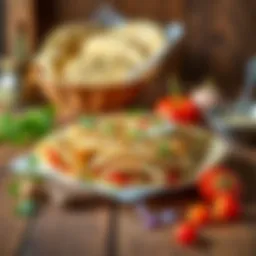 Traditional lahmacun on a wooden table