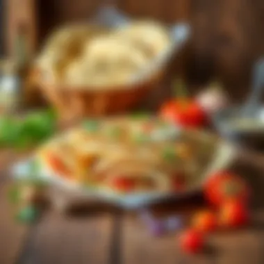 The Essence of Traditional Lahmacun Traditional lahmacun on a wooden table