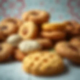 A selection of traditional Turkish biscuits showcasing variety and texture