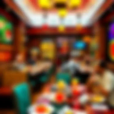 The Vibrant Dining Atmosphere at Yusuf's An inside view of the restaurant with diners enjoying their meals.