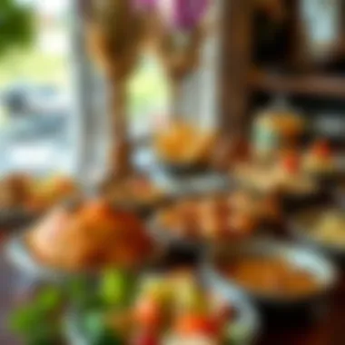 A Taste of Local Delicacies A beautifully arranged table featuring various local delicacies.