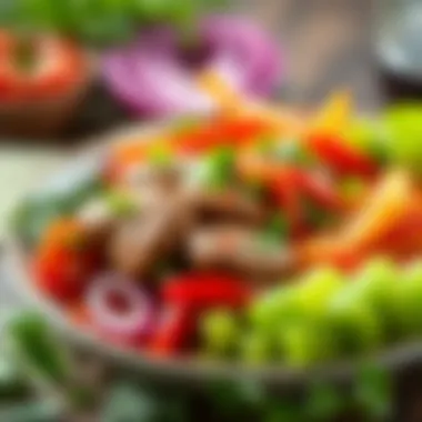 Vibrant Serving of Çiğ Köfte A vibrant bowl of Çiğ Köfte served with a side of vegetables