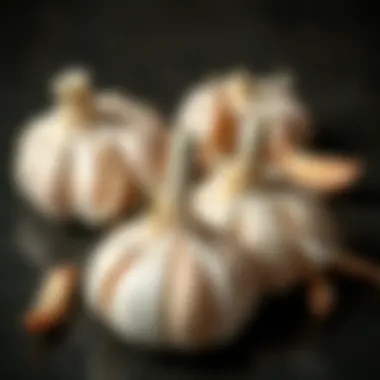 Artistry of Garlic Cloves Garlic cloves arranged in a creative pattern