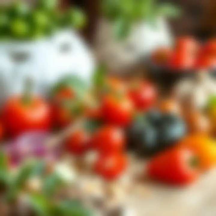 Fresh Ingredients for Çiğli pide A close-up of fresh ingredients used in Çiğli pide