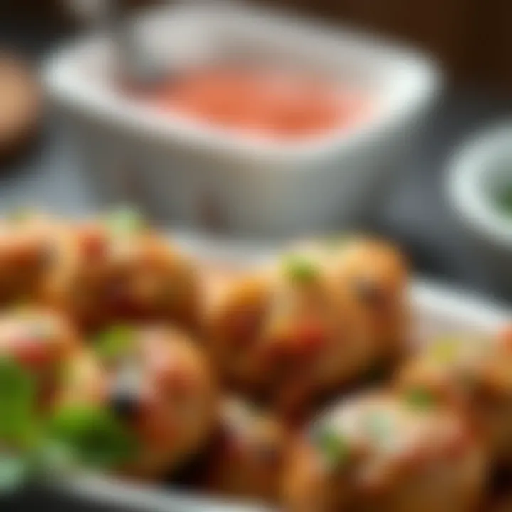 Close-Up of Cooked Garlic Meatballs A close-up of cooked garlic meatballs showcasing texture and flavor