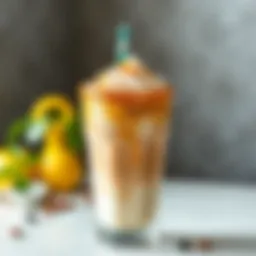 A refreshing iced coffee beverage with a frothy layer on top