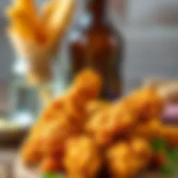 Crispy chicken pieces coated with golden batter
