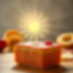Illustration showing the sun rays and vitamin D synthesis in the skin