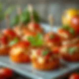 Vibrant Tomato-Based Appetizers A vibrant display of tomato-based appetizers showcasing various textures and colors.