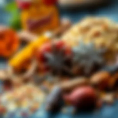 The Essence of Turkish Spices A close-up of authentic Turkish spices used in döner
