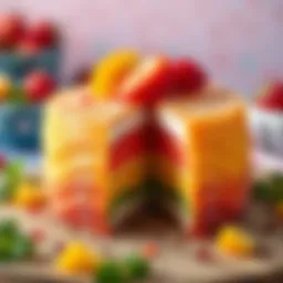 Vibrant display of Elvan Kruvasan showcasing its colorful layers