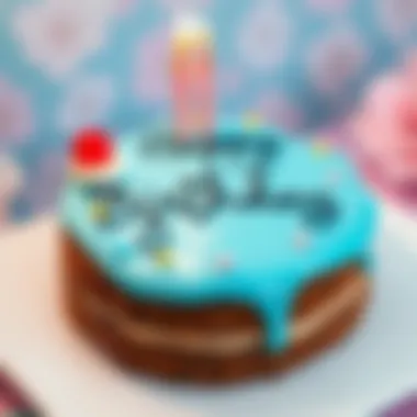 Personalized Messages for Cakes A birthday cake with a personalized message written on top