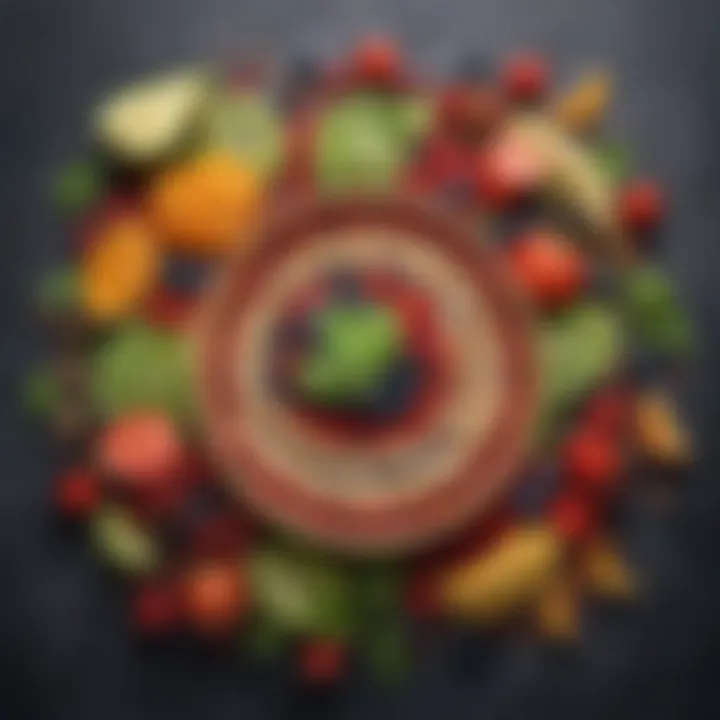An assortment of superfoods recognized for their fat-burning properties.