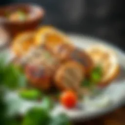 Delicious fellah köftesi served on a plate