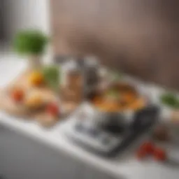 Elegant Fissler pressure cooker on a modern kitchen countertop