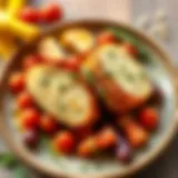 A beautifully arranged plate of Fissler cooked kuru fasulye with herbs