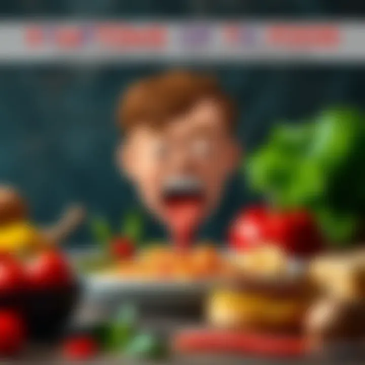 Symptoms of Food Poisoning Visual representation of symptoms associated with food poisoning