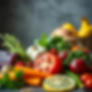 Fresh Ingredients for Health-Focused Recipes A vibrant arrangement of fresh ingredients showcasing health