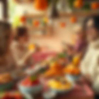 The Role of Food in Social Interactions A warm gathering of friends enjoying food together