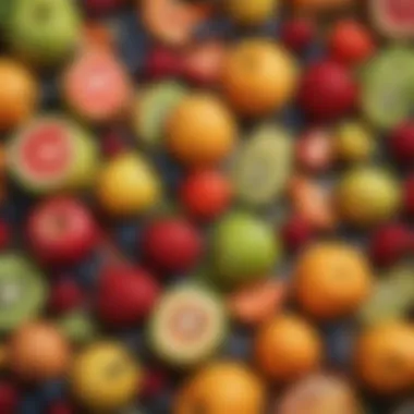 Colorful Fruits for Healthy Blends A vibrant assortment of fruits ready for blending