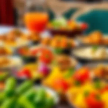 Colorful Gaziantep Appetizers An array of vibrant appetizers typically served during iftar in Gaziantep.