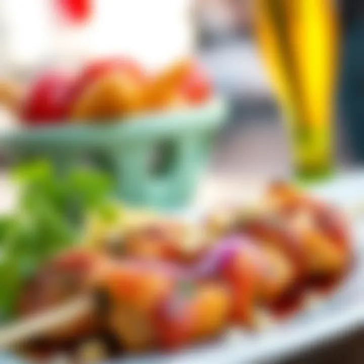 Signature Gaziantep Kebab Close-up of Gaziantep's signature dish, the rich and flavorful kebab.