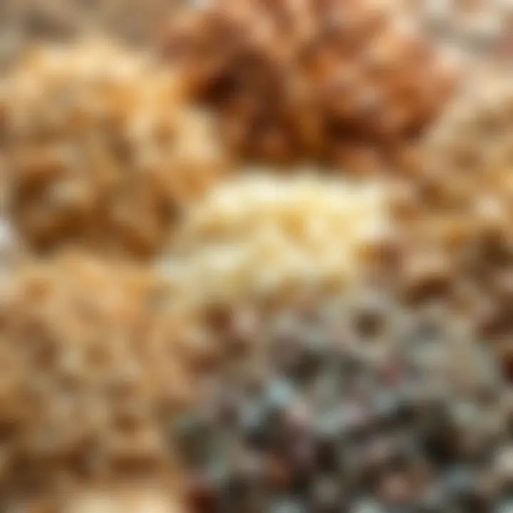 Diverse Gluten-Free Grains and Seeds A vibrant selection of gluten-free grains and seeds