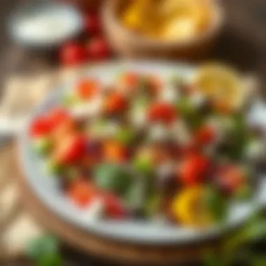 Colorful Gluten-Free Salad Delight A plate of colorful gluten-free salad