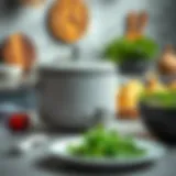 The Elegance of Granite Cookware Elegant granite rice cooker in a modern kitchen setting