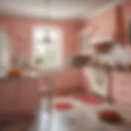 Elegant rose kitchen design showcasing a blend of aesthetics and functionality